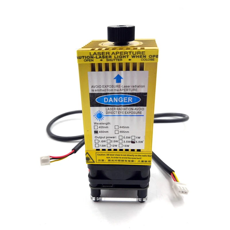 450nm 5500mW 12V Adjustabl e Focus лазерный модуль с ttl/PWM, 5,5 W лазерная гравировка и резка аксессуары ttl модуль+ очки