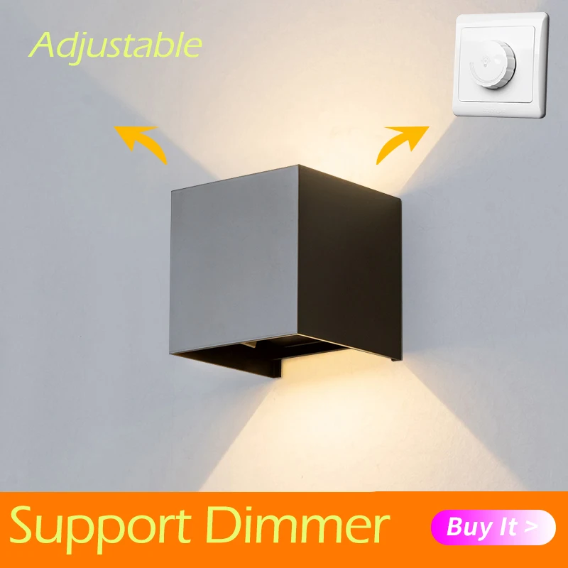 Регулируемый Настенный светильник 6 Вт светодиодный внутренний и наружный