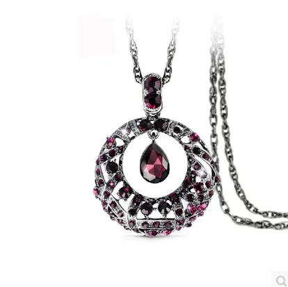 BYSPT серебряное ожерелье с кристаллами в форме капли воды винтажное этническое