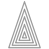 2021 new stitched tall triangle metal cutting dies frame nesting for making greeting card background scrapbooking no clear stamp