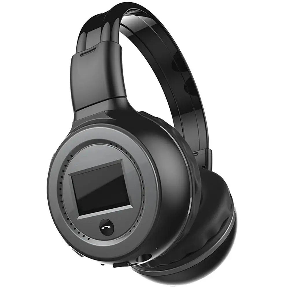 ZEALOT B570 HiFi стерео Bluetooth наушники Беспроводная гарнитура с микрофоном FM радио Micro SD карта воспроизведения - Цвет: Gray