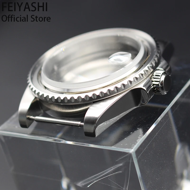 40mm Stainless Steel Men's Watches Case Submariner Sapphire Glass Parts Fit nh35 nh36 miyota 8215 eta 2824 Movement 28.5mm Dial