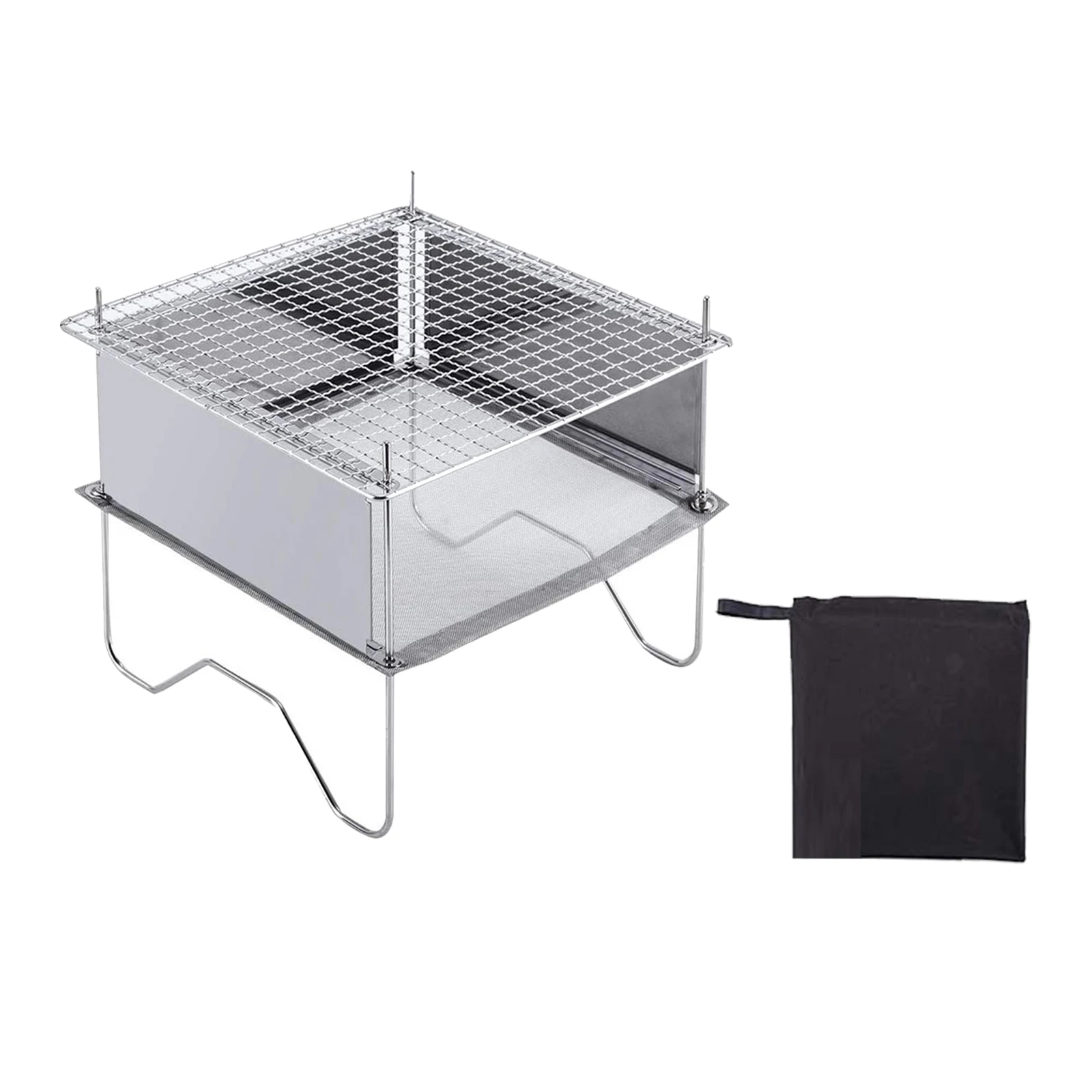 

Camping Portable Folding Outdoor Camping Campfire Wood Fire Stove Ultralight Heating Stove BBQ Cooking Stove