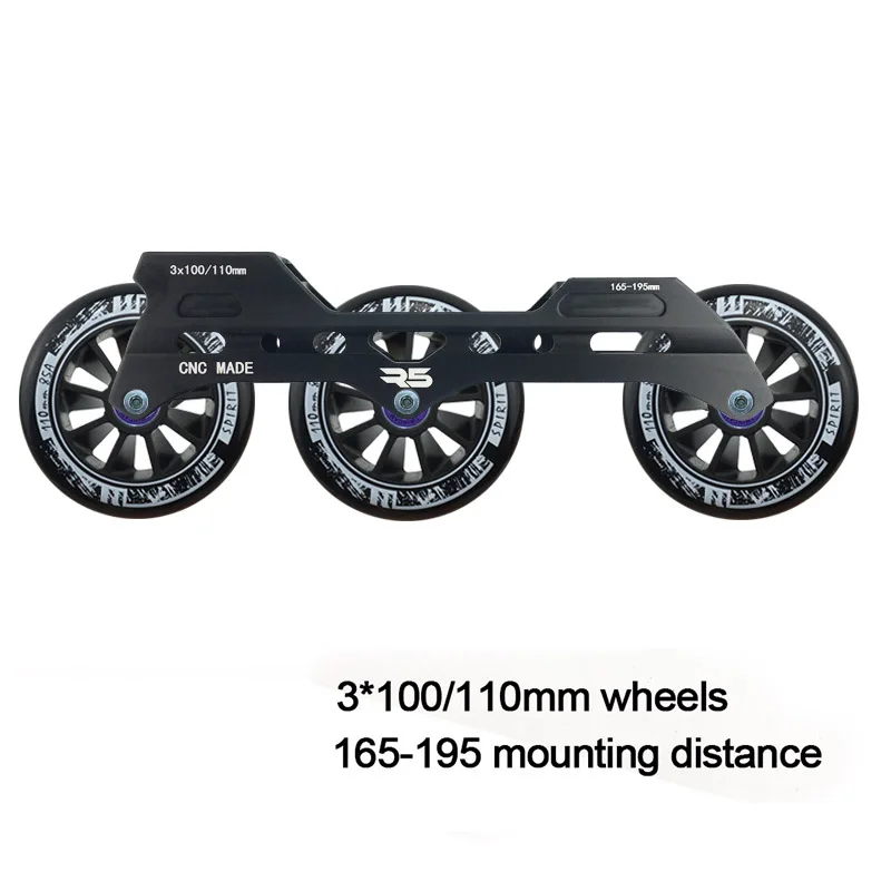 JEERKOOL Speed Inline Skate 3*110 мм Frames 243 с 100 или 110 Powerslide Skating Wheels для 165 Монтажное расстояние
