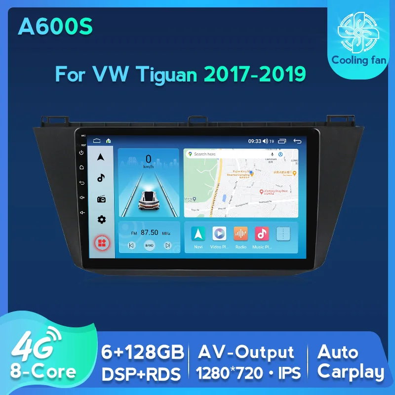 

Автомобильный мультимедийный плеер 6 ГБ + 128 Гб 4G LTE 8 ядер GPS-навигация Радио плеер для VW Volkswagen Tiguan 2017 2018 2019 SWC RDS Av выход