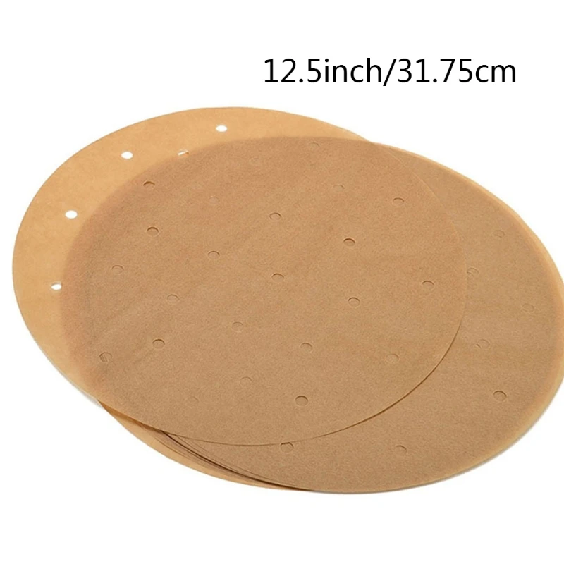 

808B 100pcs Round Unbleached Air Fryer Parchment Paper Liners Liners Replacement