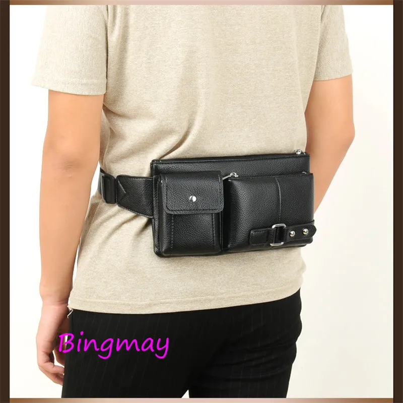 Мужские коричневые кожаные нагрудные сумки поясная сумка для мальчиков
