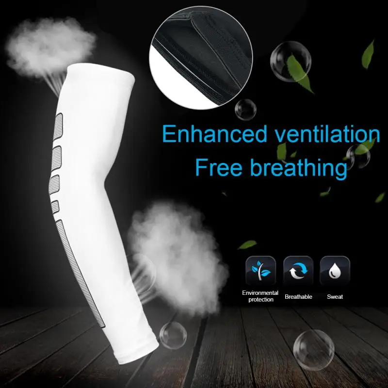 

Basketball Armguard Sports Gear Tennis Riding Taekwondo Breathable Warm Long Bracers Sleeve Sunscreen Arm Set
