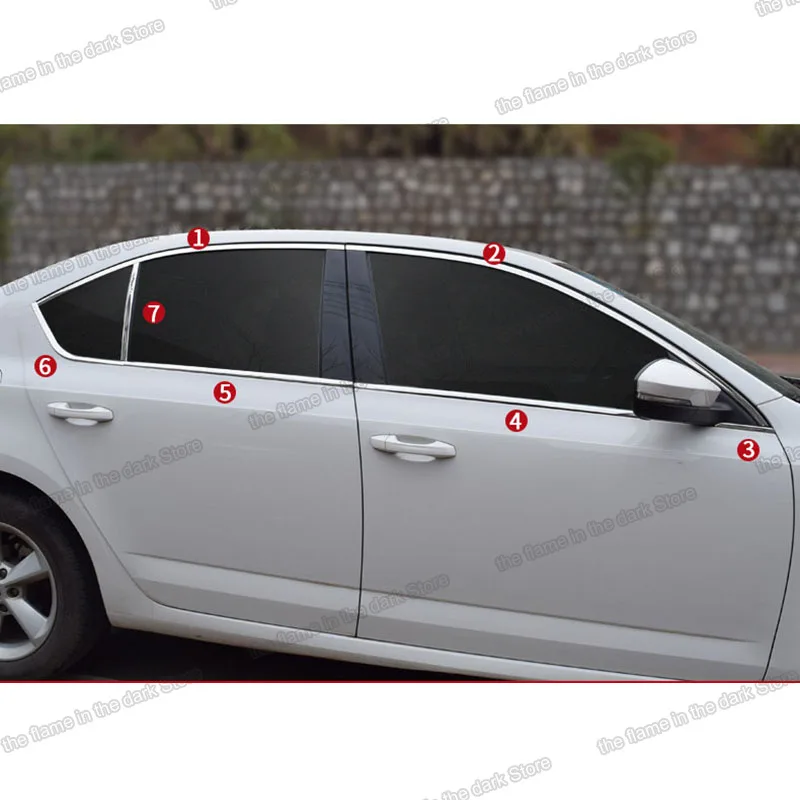 Оконная облицовка lsrtw2017 из нержавеющей стали для skoda octavia a7 2013 2014 2015 2016 2017 2018 2019