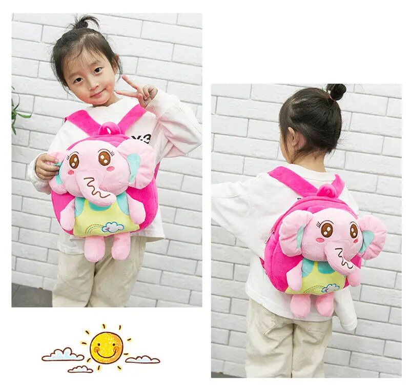 Новый Детский милый плюшевый рюкзак с рисунком животных для маленьких девочек и