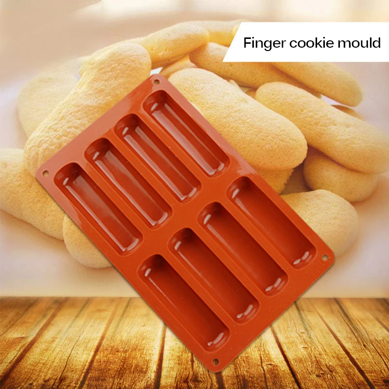 Новинка 8 отверстий силиконовая форма для выпечки 3D в форме пальцев шоколадного