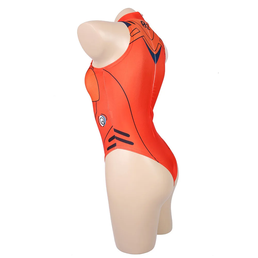 2021 EVA Asuka Langley Soryu Cosplay Costume Sexy Bodysuit Women Swimming Suit Jumpsuit Zentai Swimsuit School