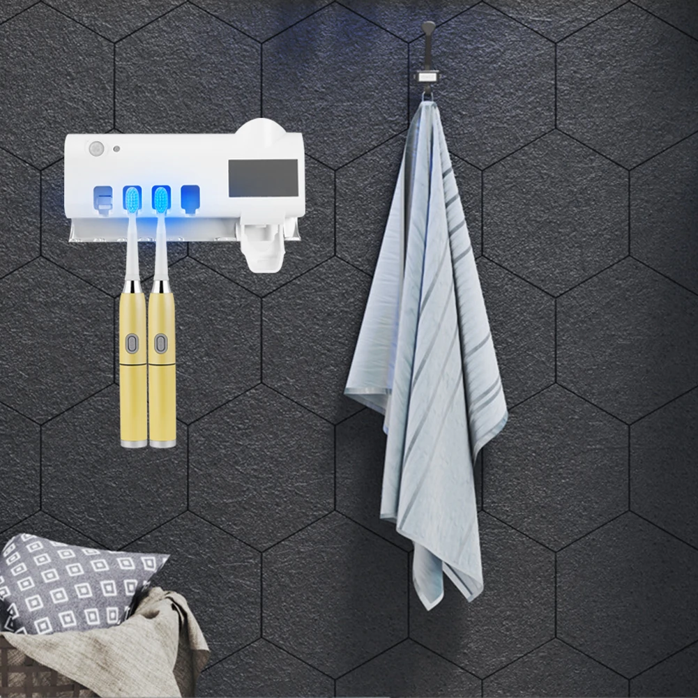 

Solar Ultraviolet Toothpaste Dispenser Toothbrush Holder Bathroom Supplies Dispenser Squeezers Bathroom Accessories