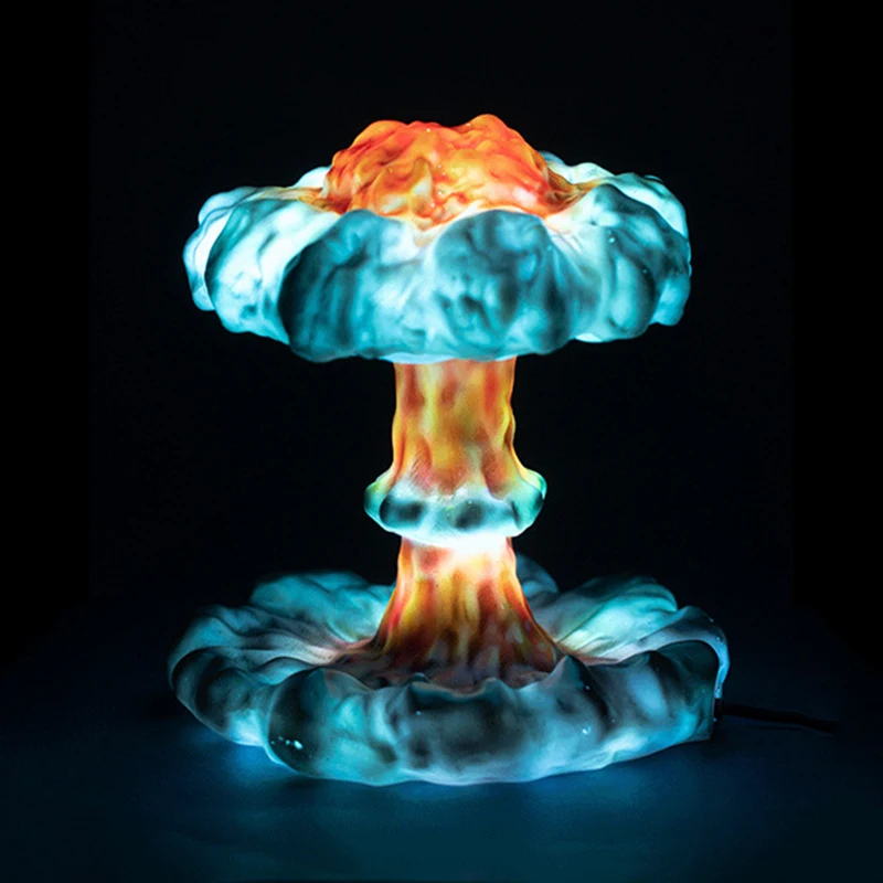 

3D Print Dimmable Nuclear Explosion Lamp Set Night Light Lamp Rechargeable with Cable Rechargeable WWO66