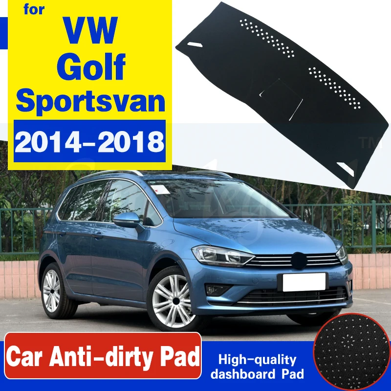 Для Volkswagen VW Golf Sportsvan 2014 2018 коврик для приборной панели чехол Солнцезащитный ковер
