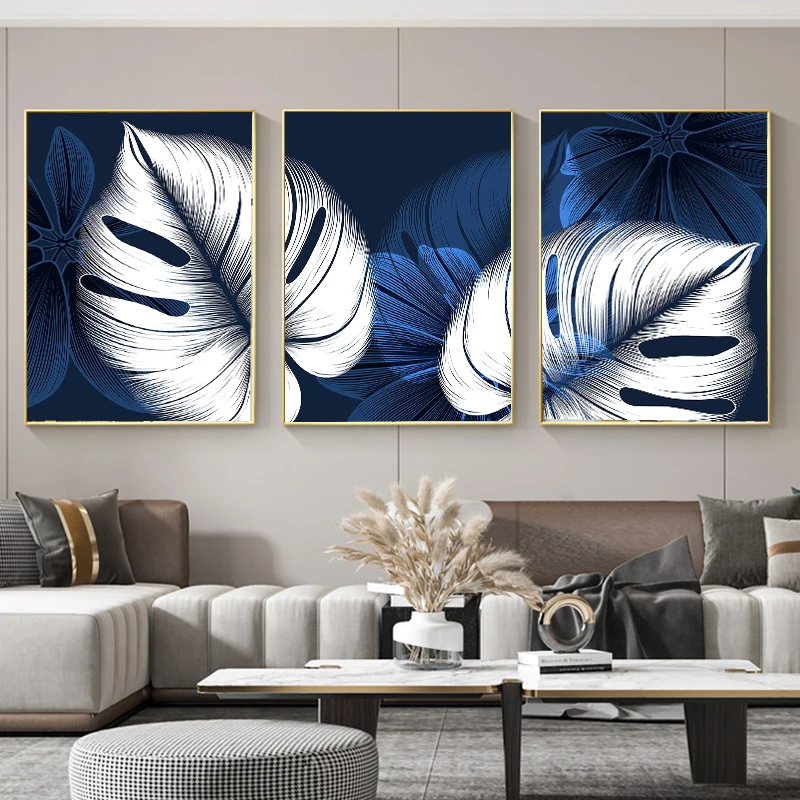 

Abstract Leaf Plant Canvas Painting Wall Art Oil Posters Printing Photo Picture for Gallry House Home Stairs Decor Cuadros
