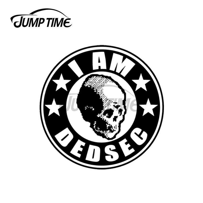 

JumpTime 13 x 13cm For I am Dedsec Wht Logo Decal Scratch-Proof Motorcycle Car Stickers Refrigerator Car Assessoires