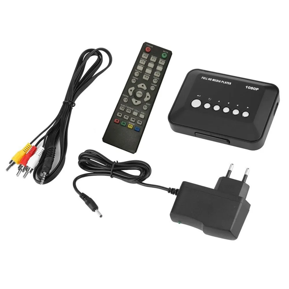 DC 5 В 2A HD 1080P USB HDMI медиаплеер коробка SD/MMC ТВ видео SD MMC RMVB MP3 Мульти с ИК-пультом