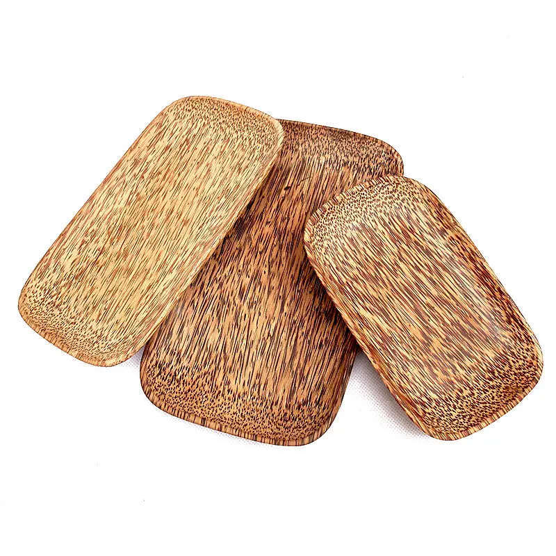 Кокосовая древесина для пищевых продуктов фруктовый торт тарелка конфет тарелки