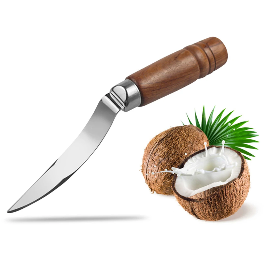 

Coconut Cutter Creative Wooden Handle Coconut Tool Fruit Cutter for Kitchen