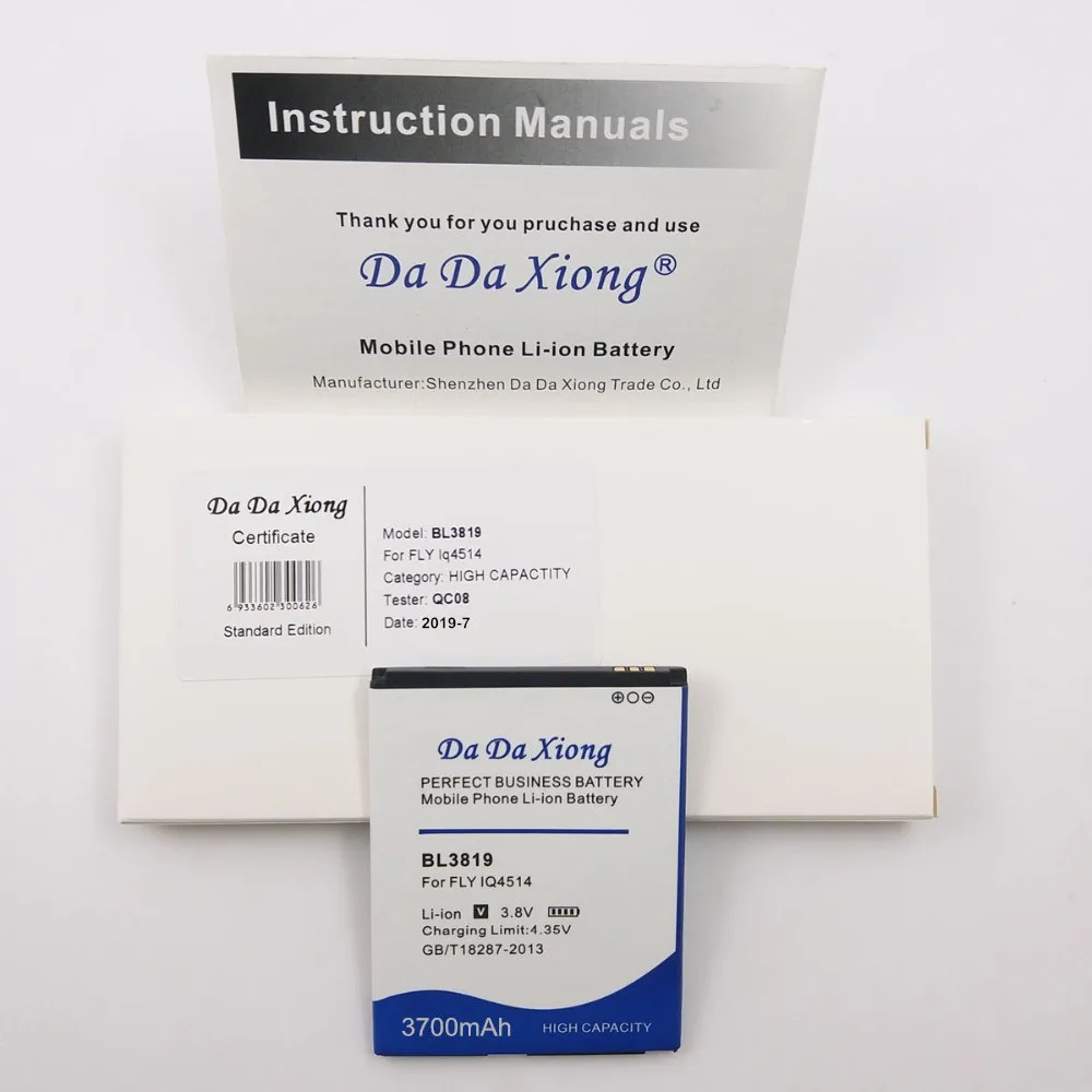 Быстрая и безопасная перезаряжаемая батарея 3700 мАч BL3819 литий ионная для телефона