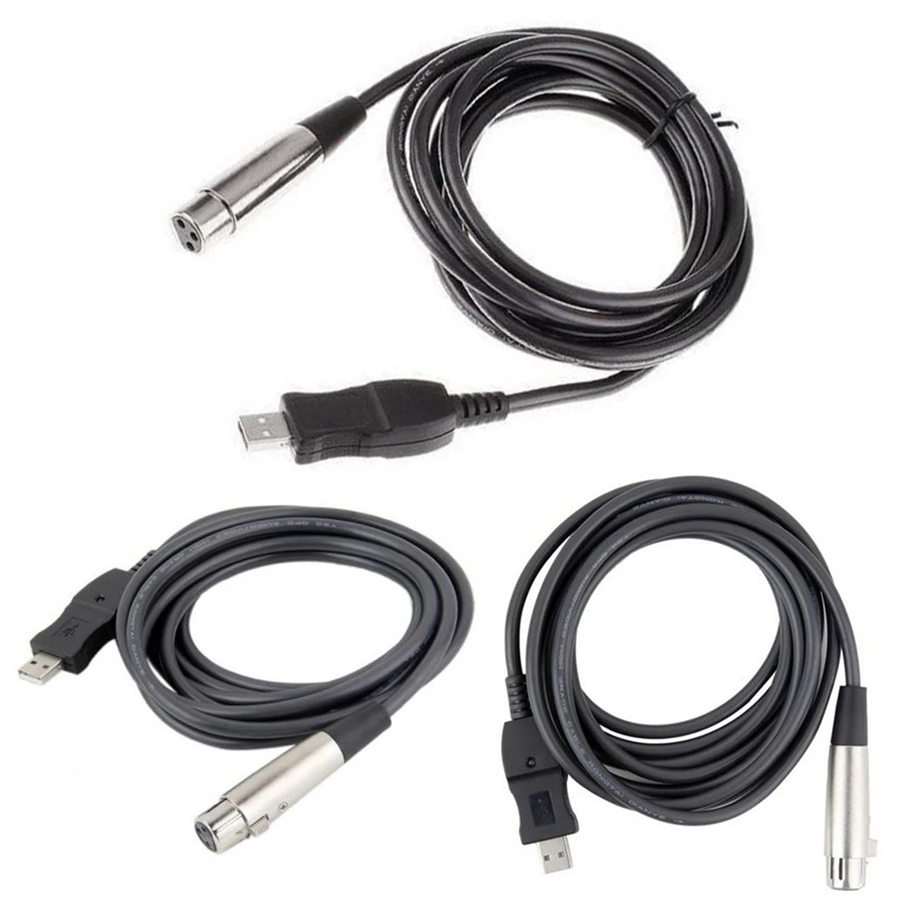 Windows 7/VISTA/XP/2000 USB 1.1/2.0 Durable Adapter High Quality Input Microphone Mic Link To XLR Cable |