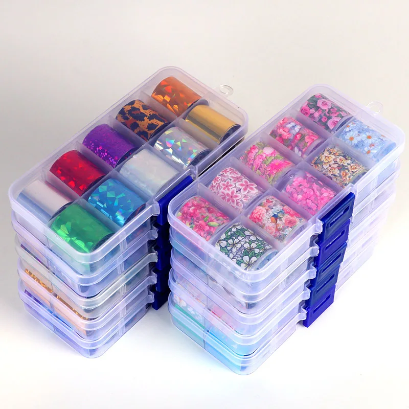 

Holographic Nail Art Transfer Foil Sticker Starry AB Paper Wraps Adhesive Decals Nails Decoration Accessories Nail Decoration