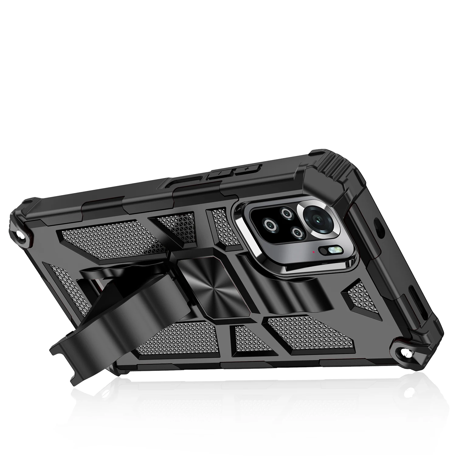 

Anti fall shockproof Heavy protection Magnetic Invisible Bracket Phone Case For Xiaomi Redmi Note 10S 10 4G Pro Max Back Cover