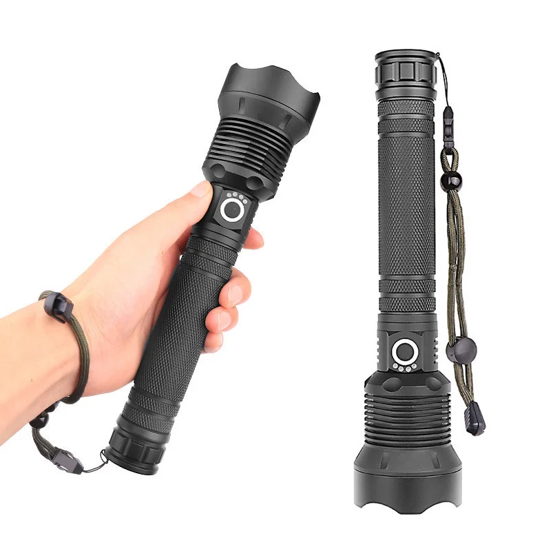 

Super Brightness LED Flashlights Powerful USB Rechargeable Torch XHP70 Waterproof Zoomable Bicycle Light Use 18650 26650 Battery
