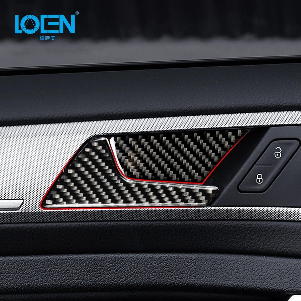 

Для Volkswagen For Golf, декоративная наклейка из углеродного волокна на дверную ручку, женские чехлы 2014-2019, автомобильные аксессуары, Стайлинг авто...