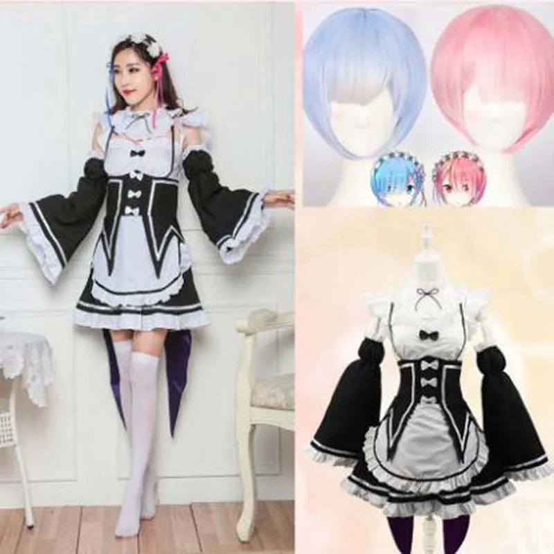 ОЗУ/Рем Косплей Re:zero Kara Hajimeru Isekai Seikatsu Re Life In a другой мир кавайные сестры Костюм
