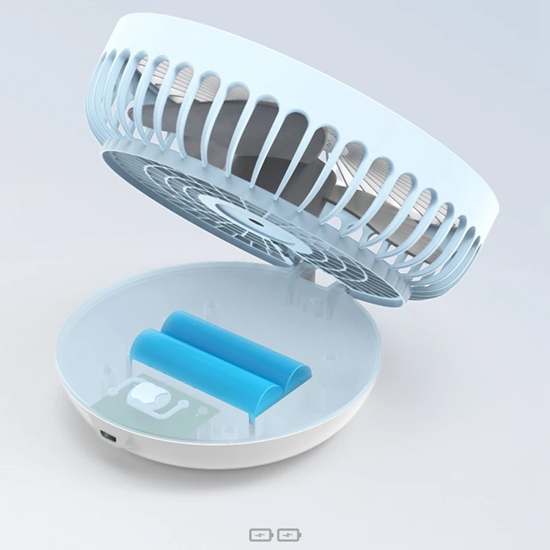 3 скоростной портативный USB Перезаряжаемый подвесной вентилятор для зонта Ручной