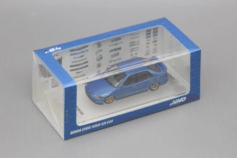 1:64 HONDA CIVIC FERIO SIR EG9 синяя металлическая Игрушечная модель автомобилей из сплава