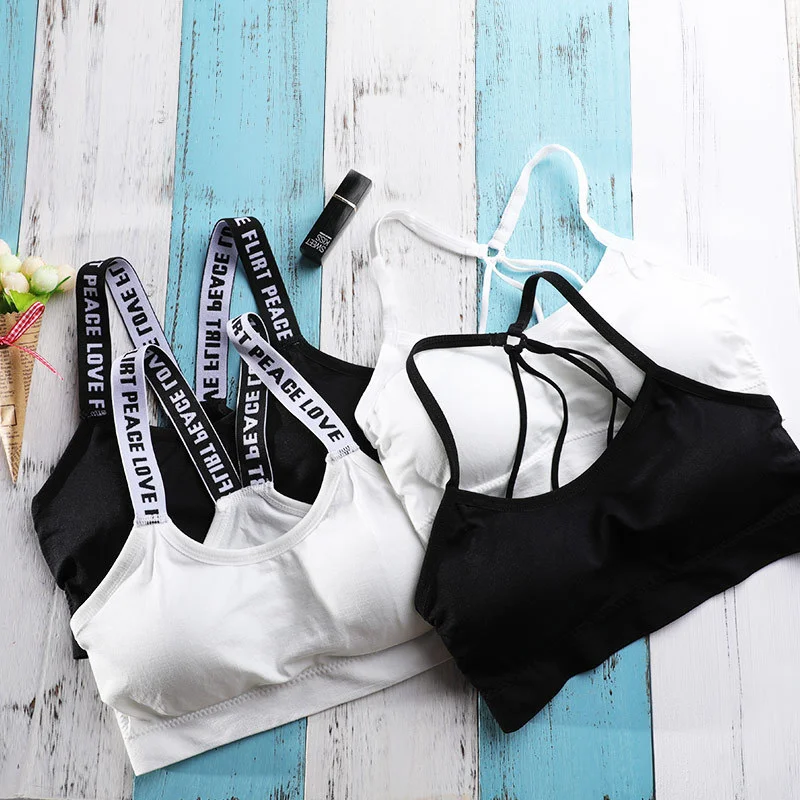 Women Sport Bra Fitness Top Letters Yoga for Cup A-D Running Gym Wear Underwear Crop Push Up Sports Bras | Спорт и развлечения