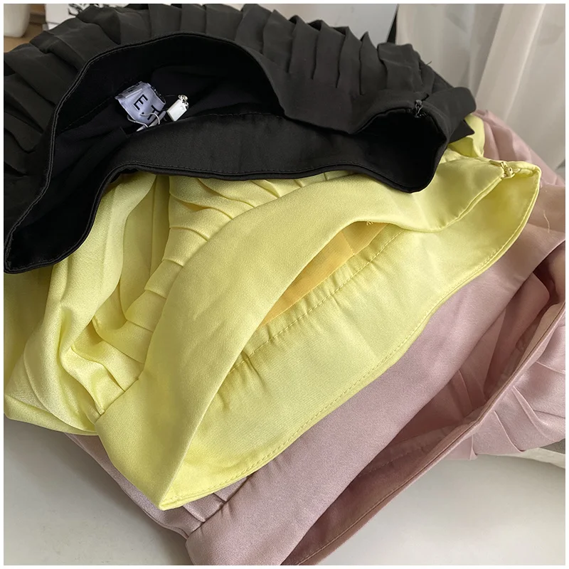 

Free Shipping French Minority Summer New Partysu Temperamental Double Layer Pleated Skirt Female Ins Fashion 34764