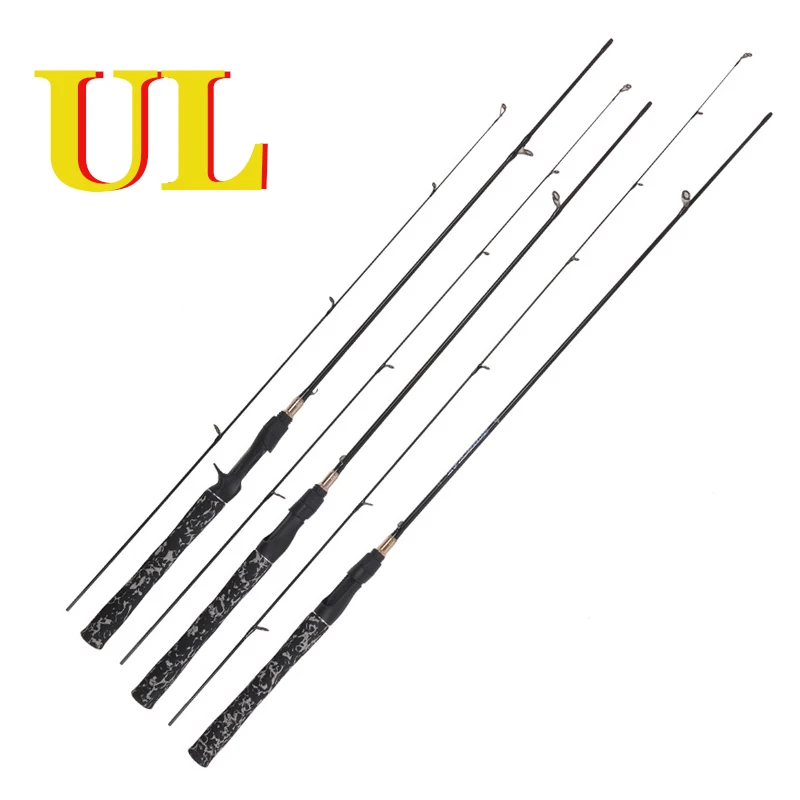 

Catch.u UL Fishing Rod Carbon Fiber 1.68/1.8m Spinning/casting Fishing Rods Solid Tip Fast Fishing Pole for Stream River Lake