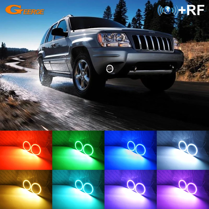 Для JEEP GRAND CHEROKEE II 2 WJ WG 2003 2004 2005 RF remote Bluetooth APP многоцветный ультра яркий RGB комплект