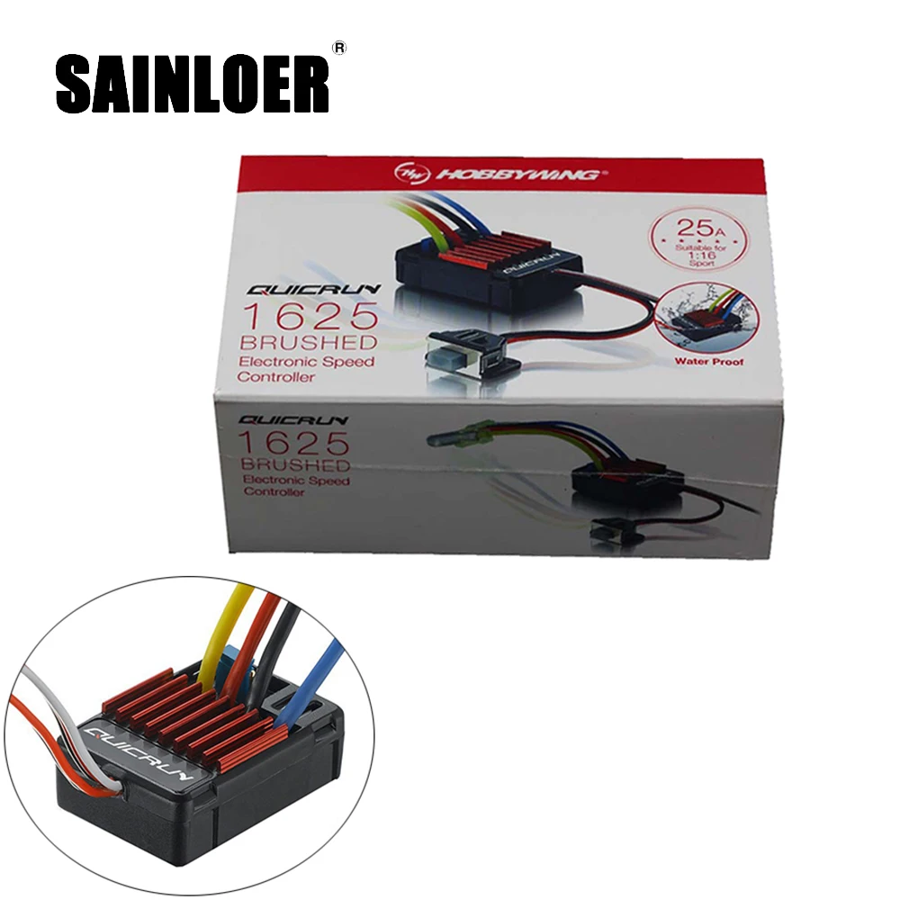 Оригинальный щеточный электронный регулятор скорости Hobbywing quirun 1625 ESC для