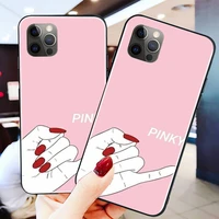 pink girl lips flower love flower phone case for iphone 7 8 plus 6 6s plus 12 pro max casesback cover soft tpu