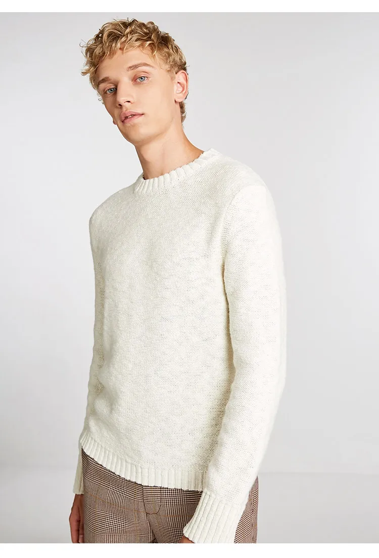 JackJones мужской сплошной цвет шерстяной ткани свитер 218425528