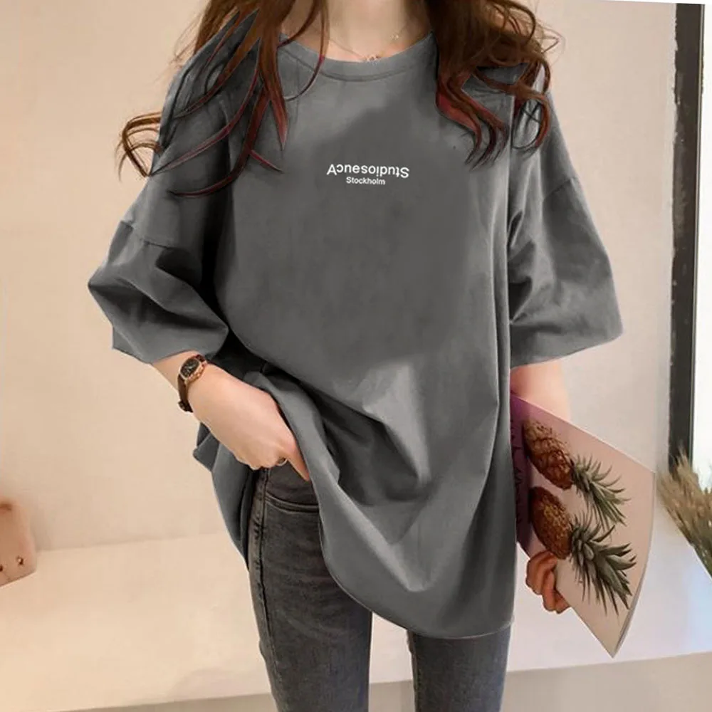 Ins с буквенным принтом футболка короткими рукавами летняя 2020 в Корейском стиле