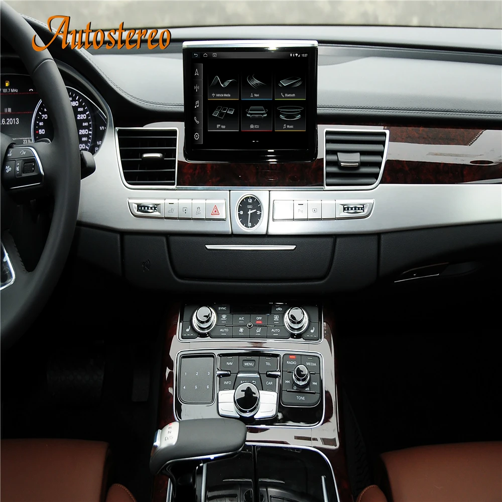 foldable screen radio android 10 0 for audi a8 d4 2009 2017 car multimedia player gps navigation 4g5g lte head unit auto stereo free global shipping