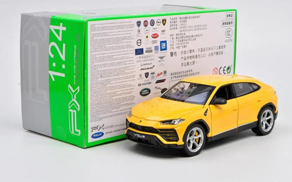 Welly 1/24 1:24 Lamborghini Urus SUV автомобиль внедорожник литая модель дисплея для детей