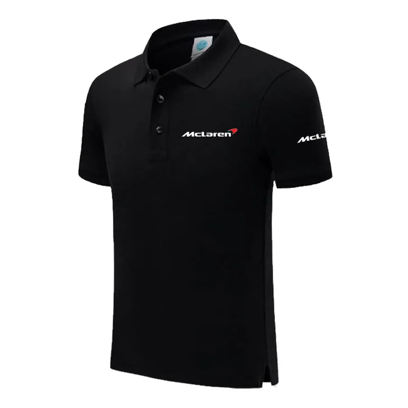 Рубашка поло McLaren polos мужская с коротким рукавом Топ однотонный лето|Поло| |