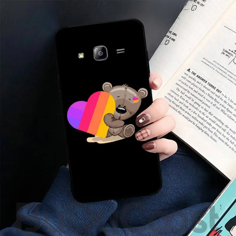 

Likee Funny cat bear love heart Phone Case For Samsung A31 A70 A20E S10 E S20 Plus Note 9 20