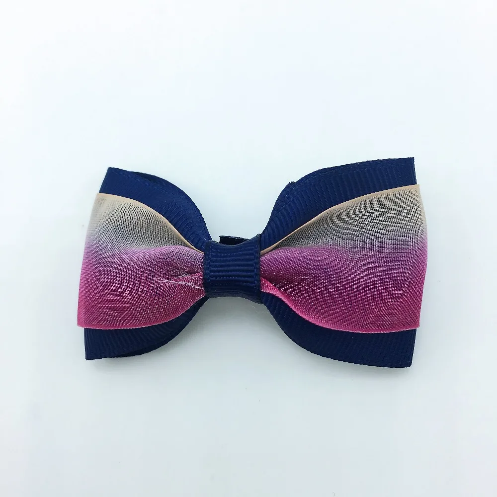 20 шт./лот твердого Бутик Grosgrain ленты для девочек с маленьким бантом; резинка для волос, обтянутая тканью; зажим для галстука лента для волос, бабочка Сделай Сам DIY бигуди для волос Аксессуары Лучший подарок