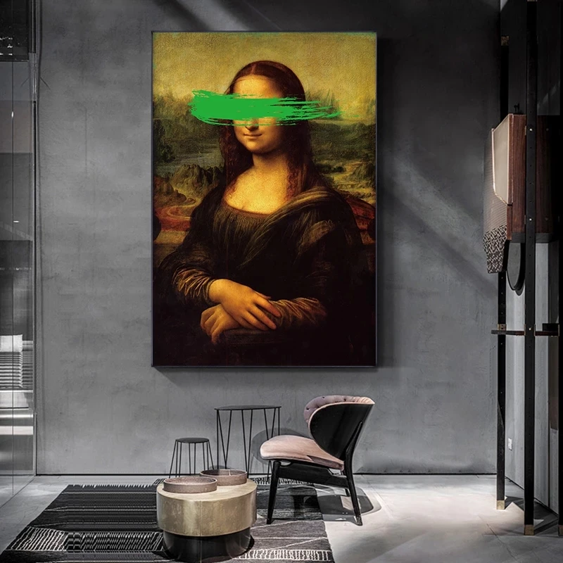 Mona Lisa by Leonardo da Vinci Reproduction Famous Oil Painting on Canvas Art Posters and Prints Wall Picture for Living Room | Дом и сад
