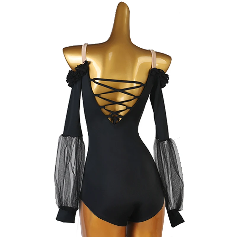 Топы для танцев боди латиноамериканской бальной комнаты Современные платья