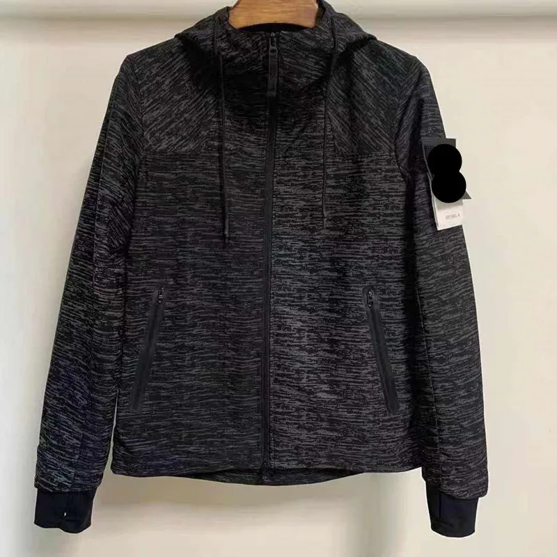 

Stone Island Early spring 2021 men's women's casual zipper f3m reflective Hooded Jacket