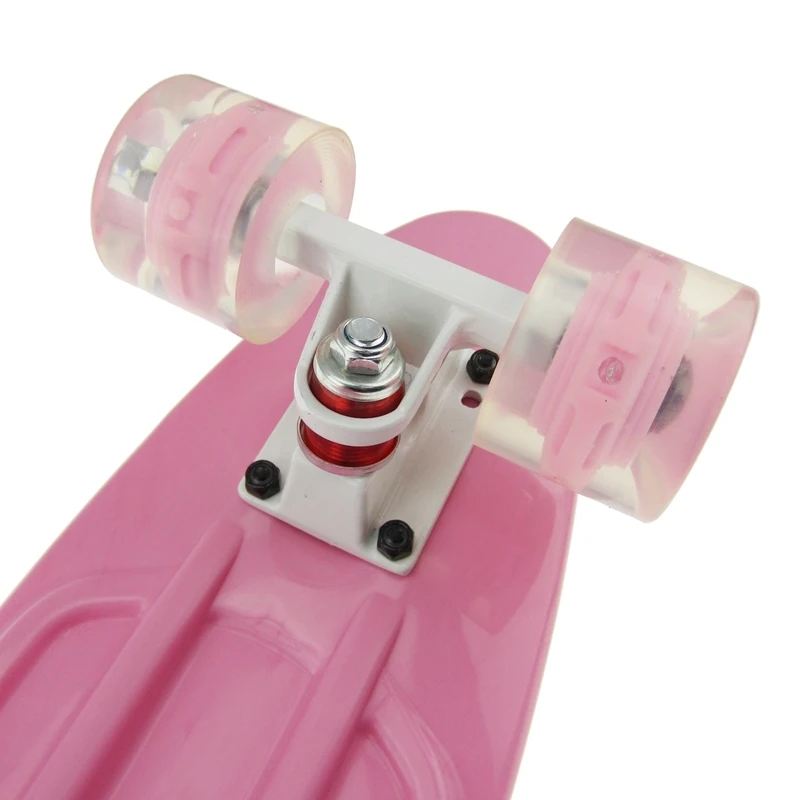 

Skateboard Longboard Four-wheel LED Flashing Mini Cruiser Scooter Board Banana Fishboard Plastic Street Outdoor Sports New Hot